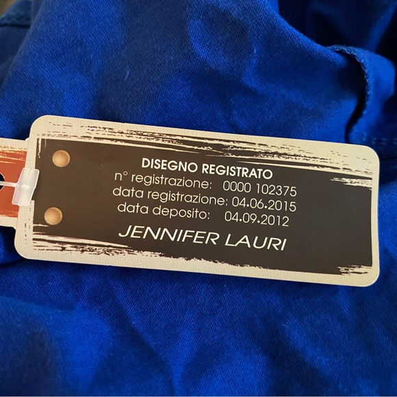 Jennifer Lauri Kids Boys 10/12 Ultra Blue Italian Style t-shirt Vespa Scooters - Picture 5 of 6